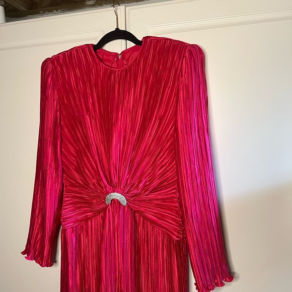 Vintage George F Couture Pleated Formal Dress - Picture 3 of 14